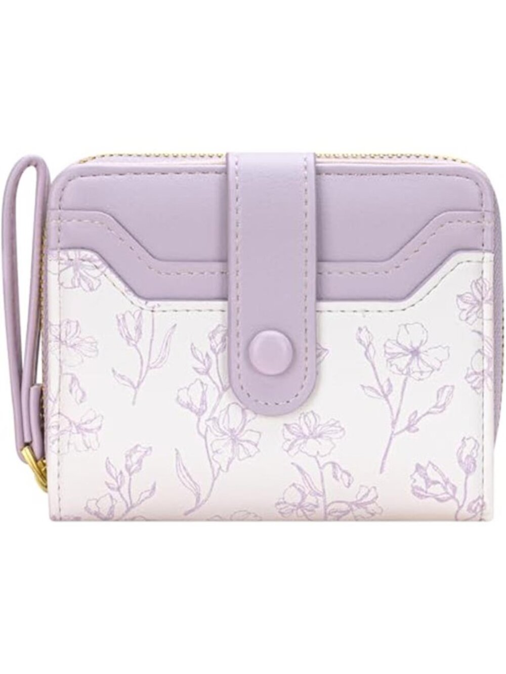 Womens Floral Print Wallet Small Bifold Card Holder Coin Purse Compact RFID